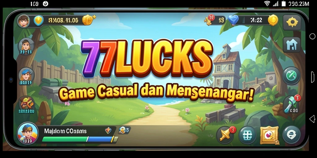 Screenshot gameplay 77LUCKS yang menunjukkan keseruan dan aksi permainan.