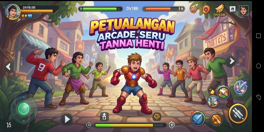Tampilan gameplay seru dari DV188 dalam aksi arcade.