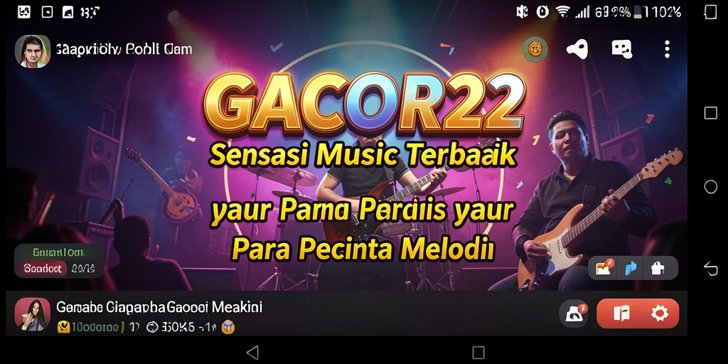 Tampilan screenshot GACOR22 menampilkan pengalaman mendengarkan musik yang luar biasa.