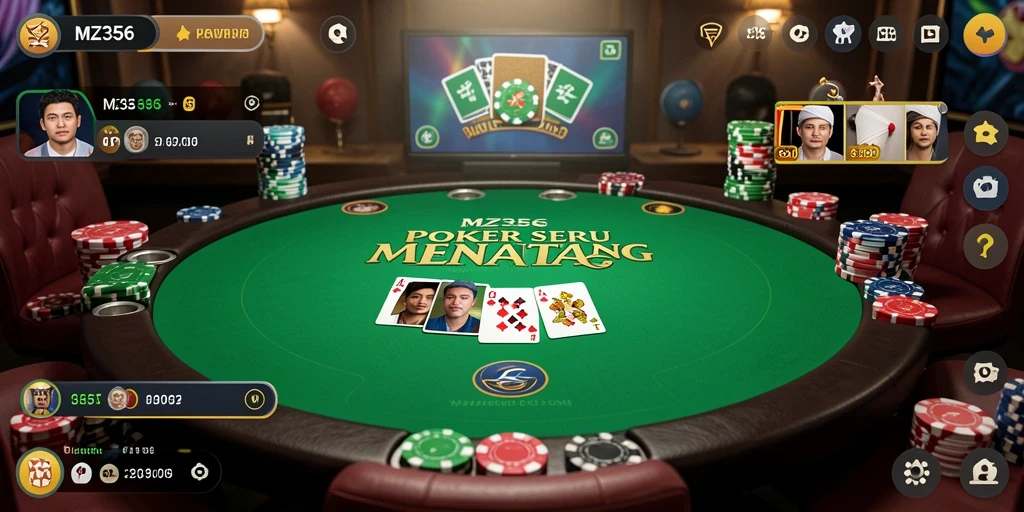 Tampilan gameplay poker seru di MZ356 yang menantang.