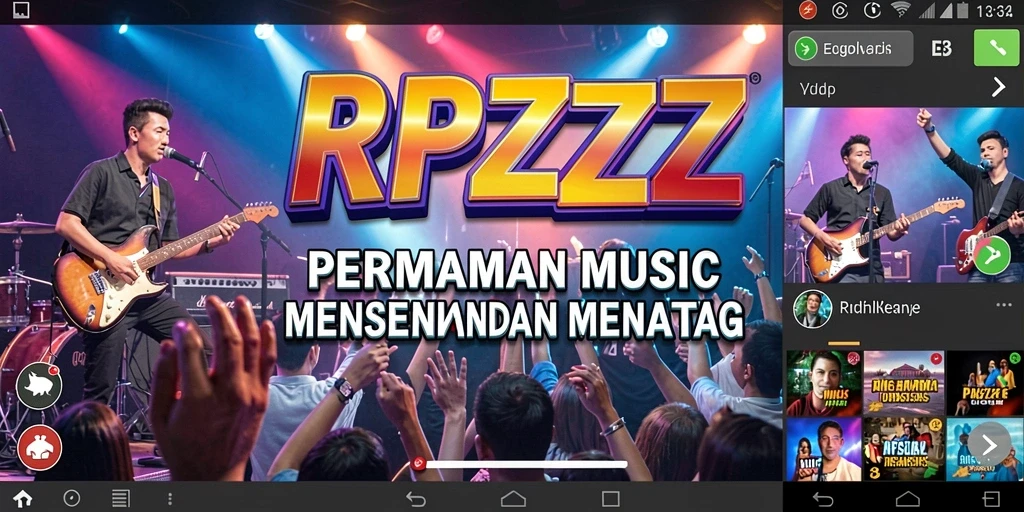 Screenshot utama RPZZZ menampilkan pemain asyik bermain musik.