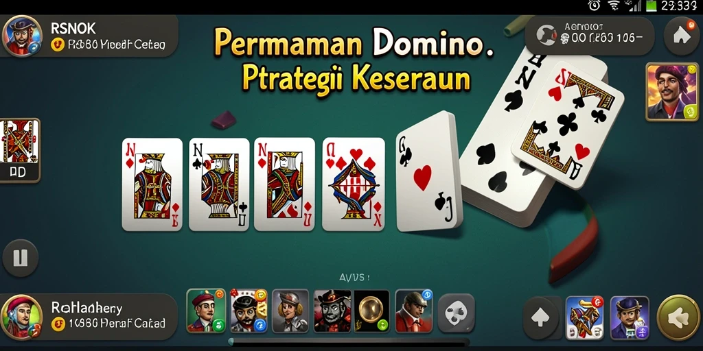Tampilan gameplay seru dari permainan Domino RSNOK.