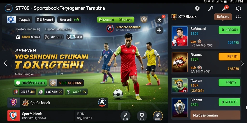 Tampilan menarik dari gameplay Sportsbook di ST789.